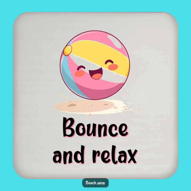 Funny Beach Ball Drink Coasters: Protect Surfaces with a Bouncing Ball Design Gift