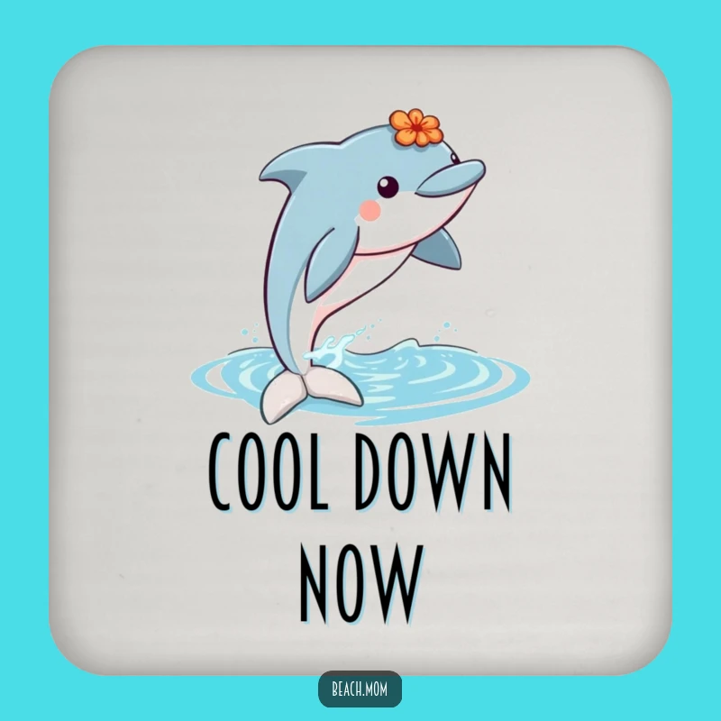 Funny Dolphin Lei Coasters: Protect Surfaces with Tropical Charm