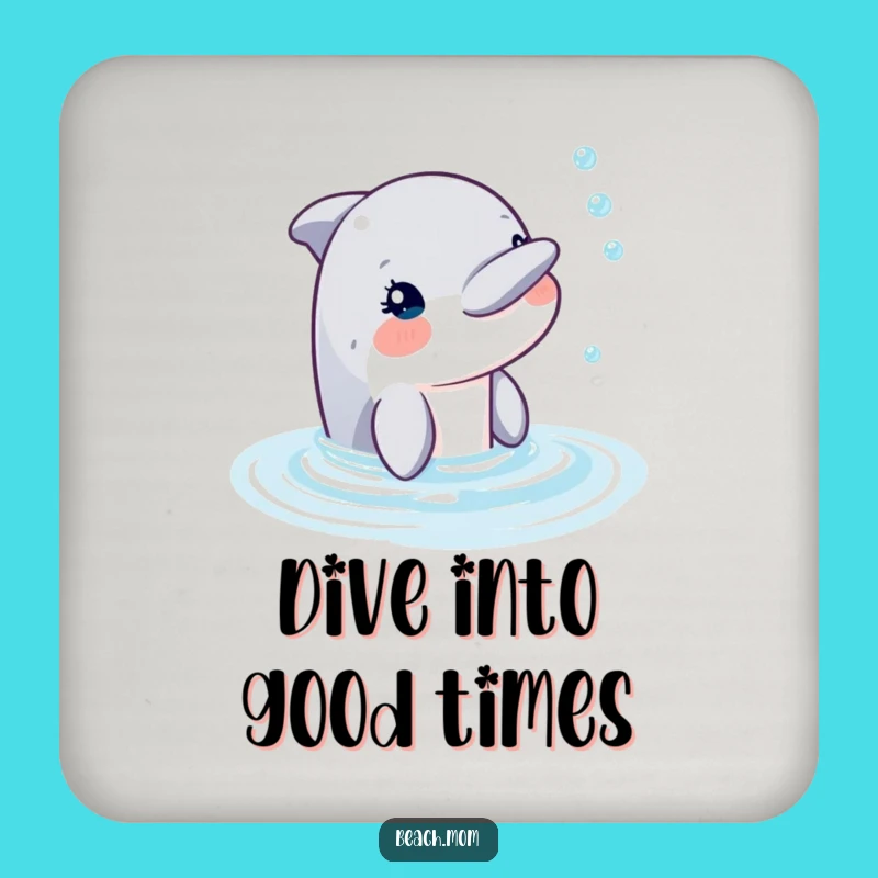 Funny Dolphin Bubble Coaster: Hilarious Ocean Protection, Table Decor, Perfect Gift!