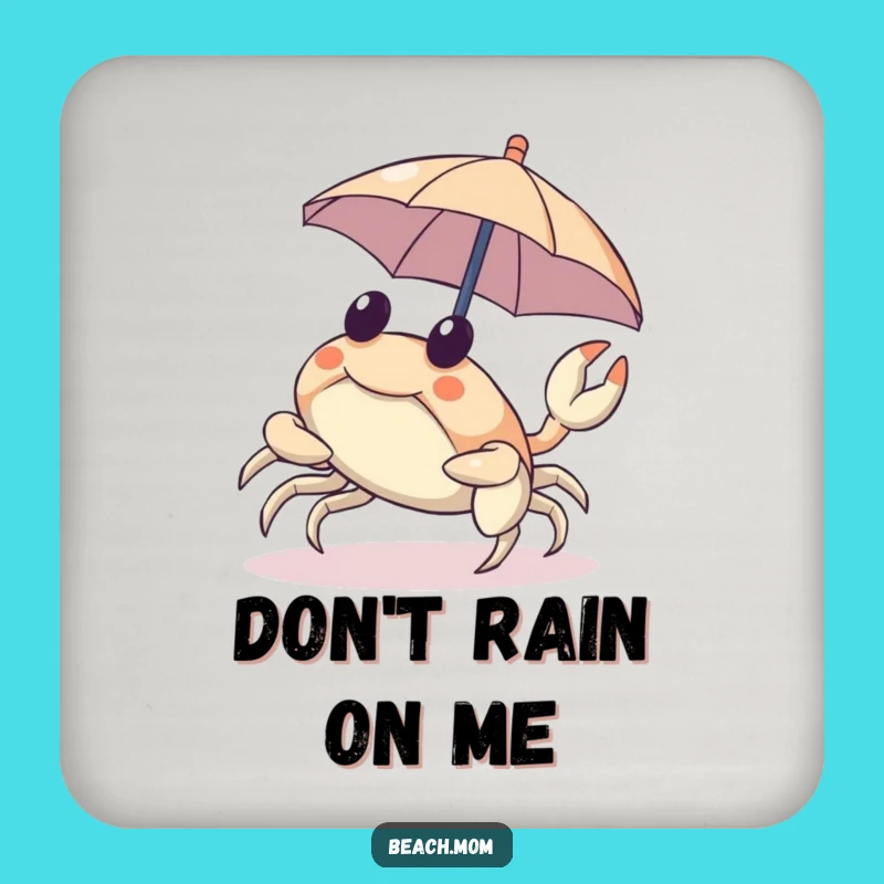 Funny Crab Drink Coaster: Umbrella Sideways Protection Gift!