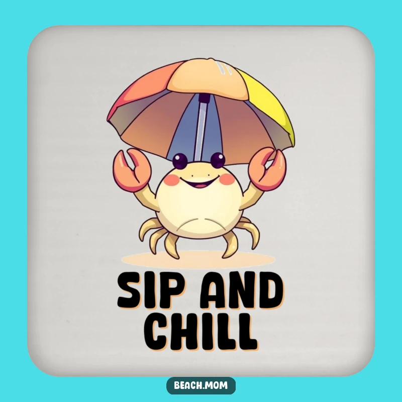 Funny Crab Beach Coasters: Protect Surfaces with Shade