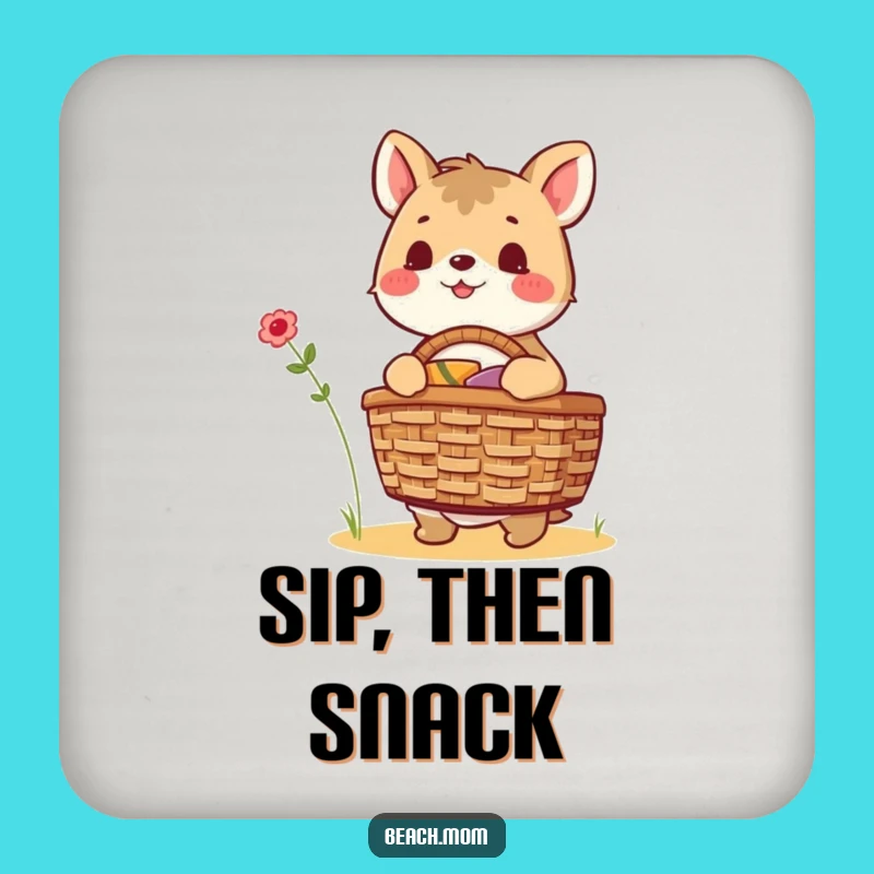 Funny Excited Animal Picnic Coaster Set - Protect Surfaces with Funny Gifts