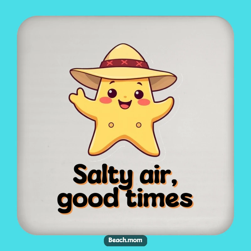 Funny Starfish Beach Coasters: Protect Surfaces with Smiles