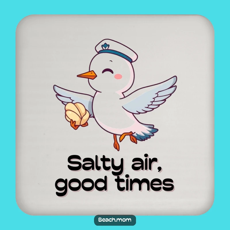 Funny Seagull Sailor Drink Coaster: Protect Surfaces with Coastal Charm