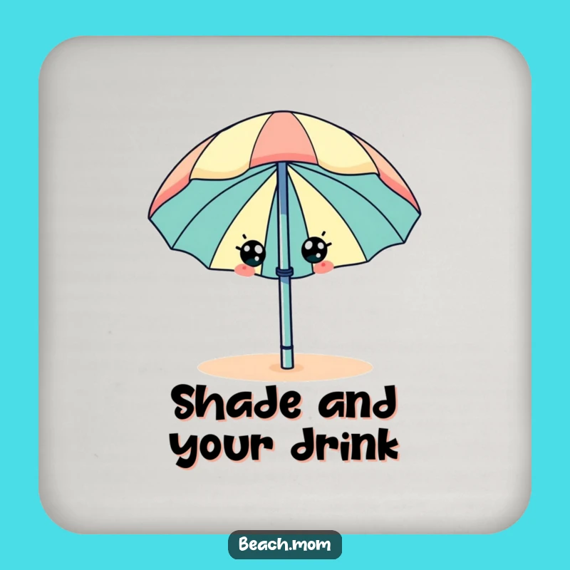 Funny Beach Umbrella Wiggle Coasters (Set of 2) - Eyes Drink Gift