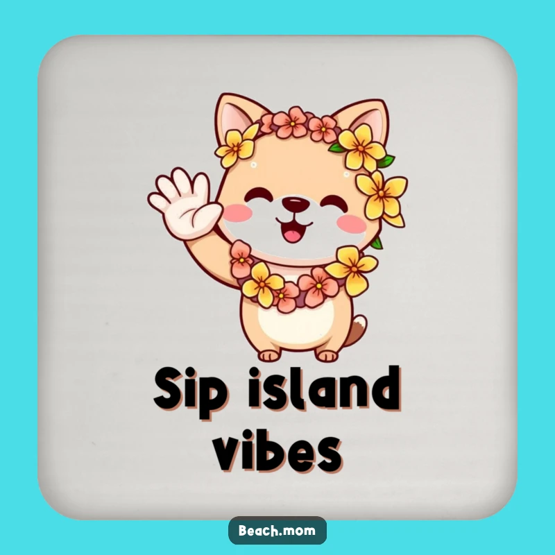 Funny Aloha Animal Lei Coaster Set - Protect Surfaces with Funny Gifts