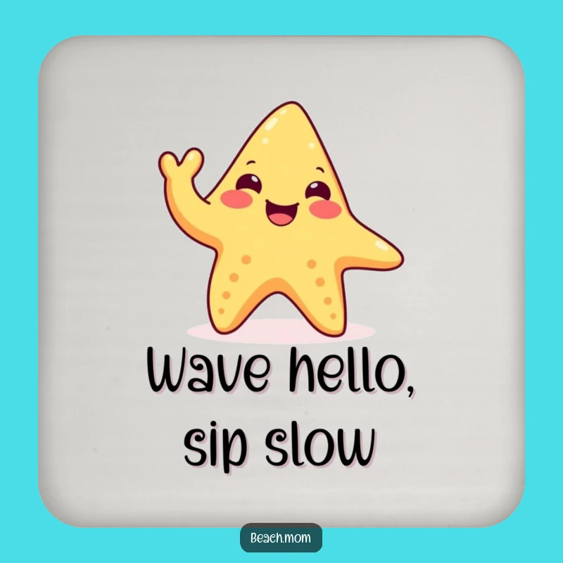 Funny Happy Starfish Coasters: Waving Tentacle Art, Perfect Ocean Gift Set