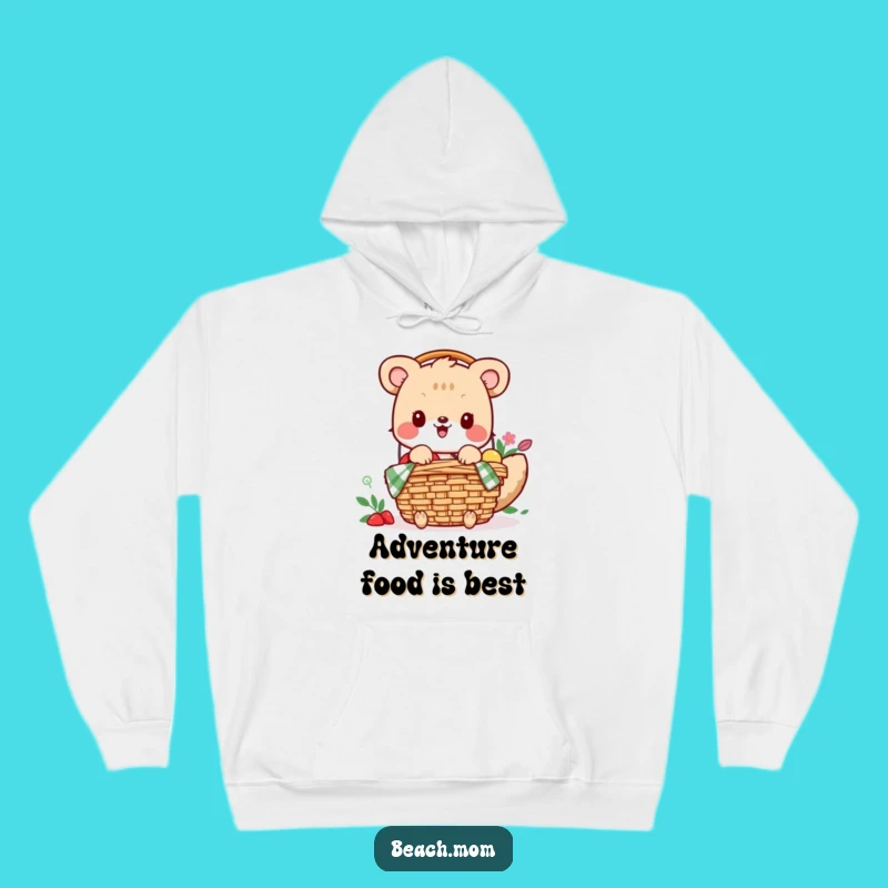 Funny Excited Picnic Animal Hoodie, Cozy Adventure Wear, Perfect Fun Gift