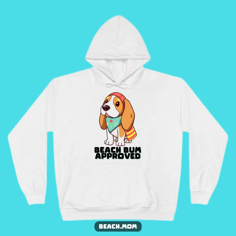 Funny Basset Hound Beach Vacation Hoodie: Cozy Dog Lover Gift Apparel