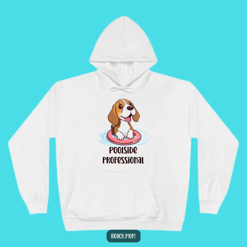Funny Basset Hound Floaties Hoodie - Cozy Paddling Pup Comfort Gift