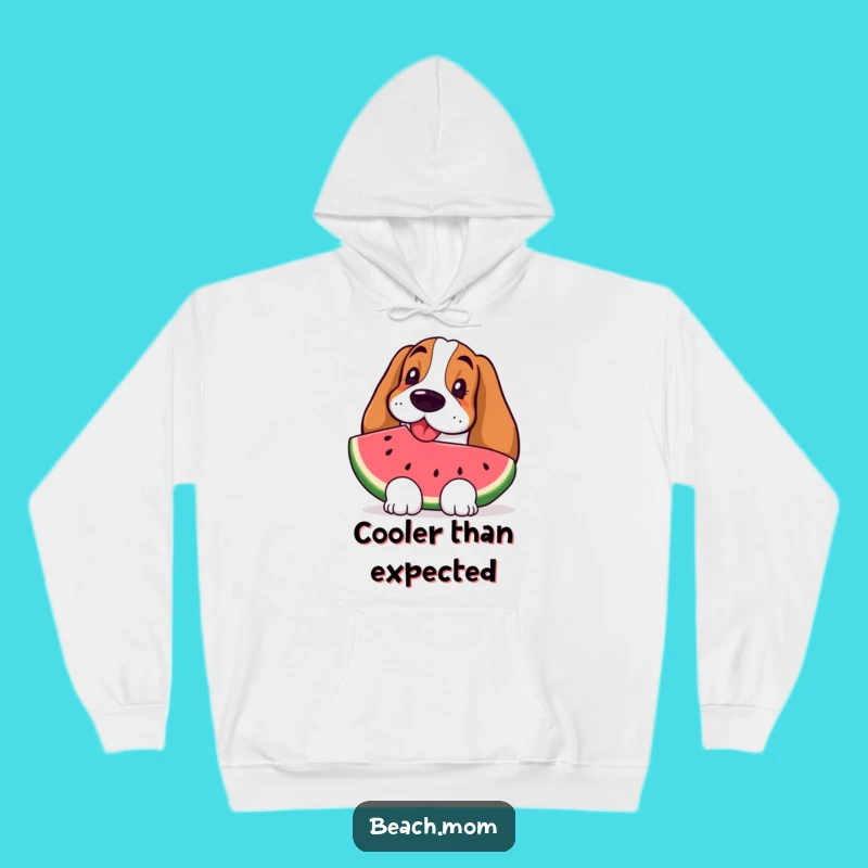 Funny Basset Hound Watermelon Hoodie - Cozy Summer Refreshment Gift