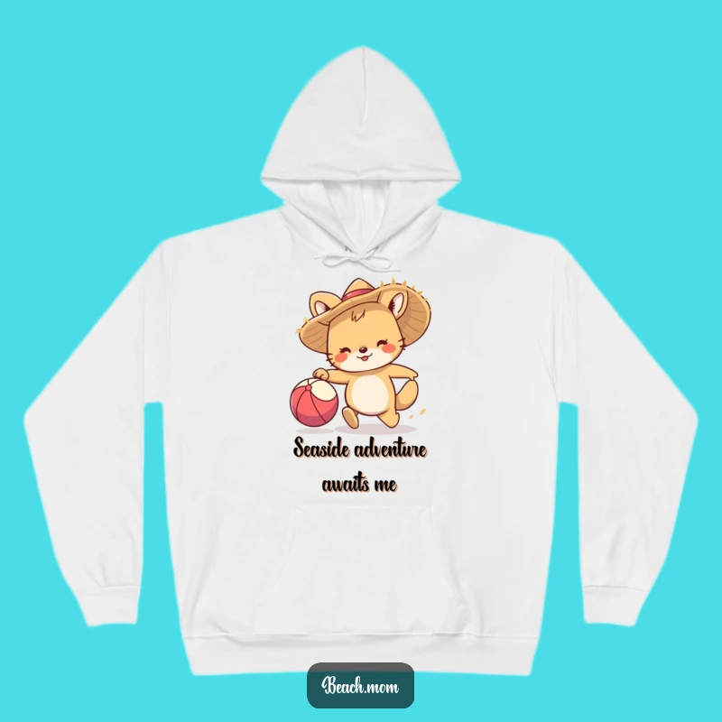 Funny Beach Animal Hoodie, Cozy Straw Hat Character, Perfect Funny Gift for Fun Lovers