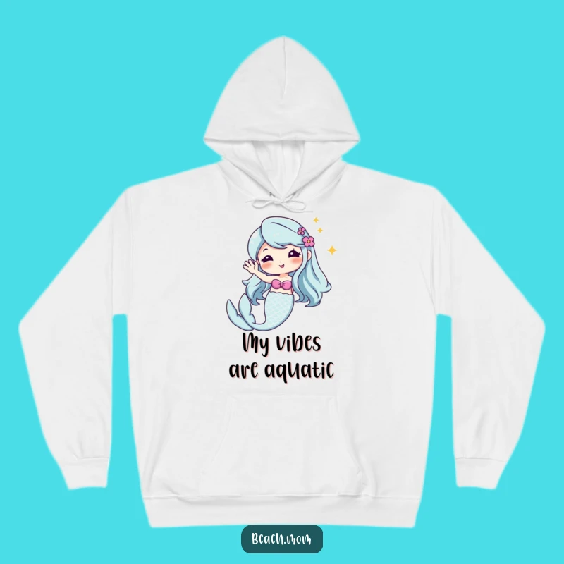 Funny Kawaii Mermaid Hoodie - Cozy Cartoon Apparel with Sparkling Tail