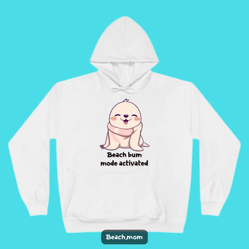 Funny Winking Seal Hoodie: Stay Cozy with This Hilarious Beach-Themed Gift