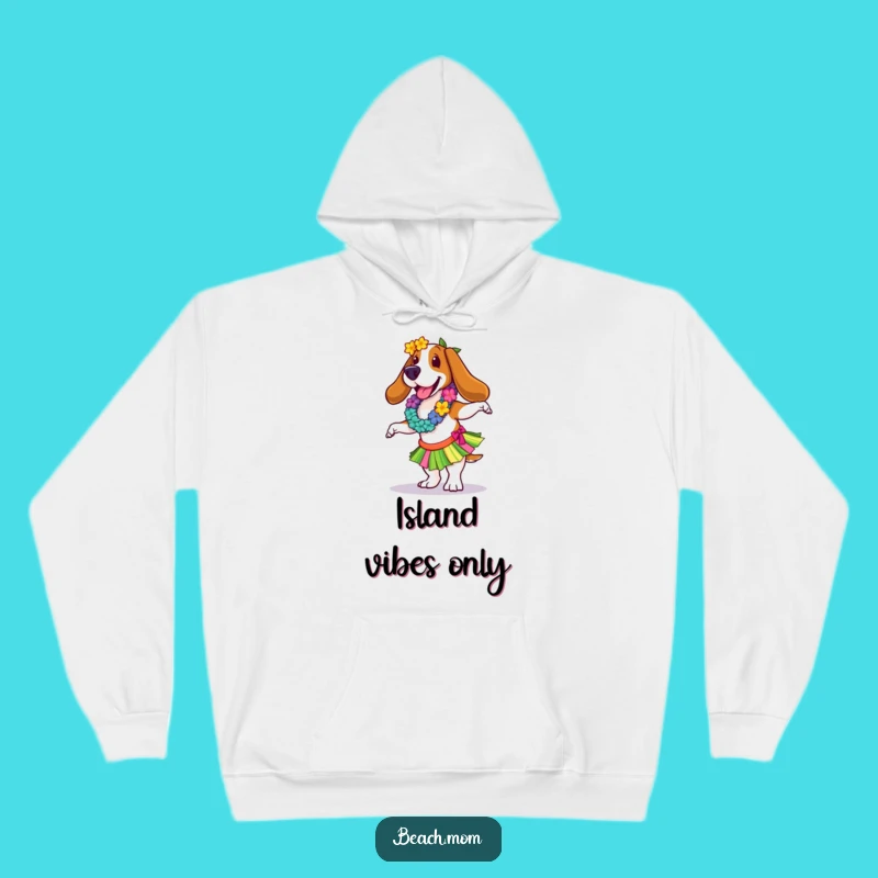 Funny Basset Hound Hula Dancer Hoodie: Cozy Tropical Hawaiian Sweatshirt Gift
