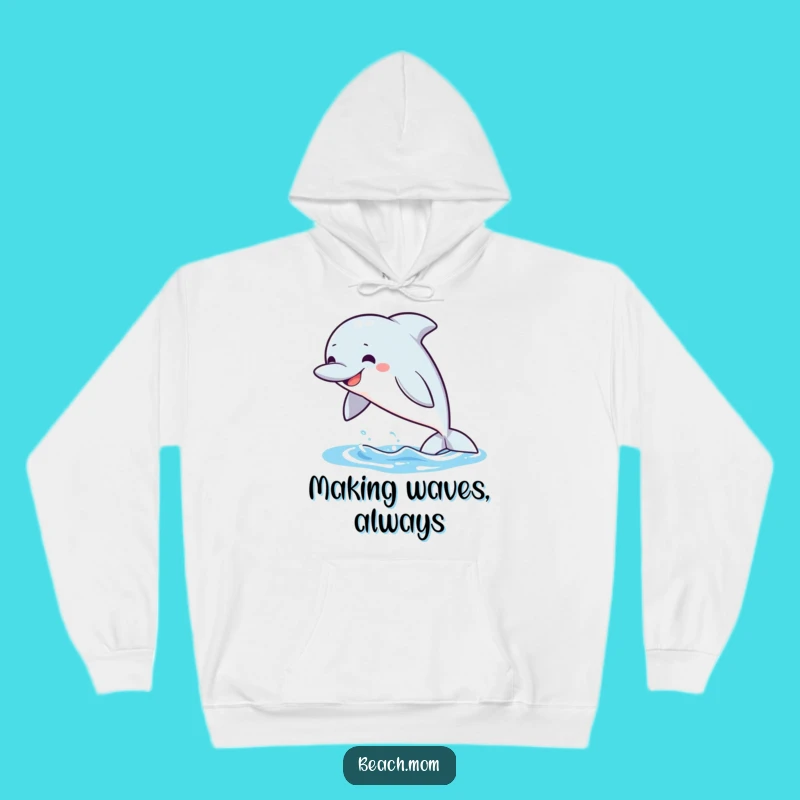 Cozy Dolphin Grin Hoodie: Warm Ocean Humor, Perfect Gift