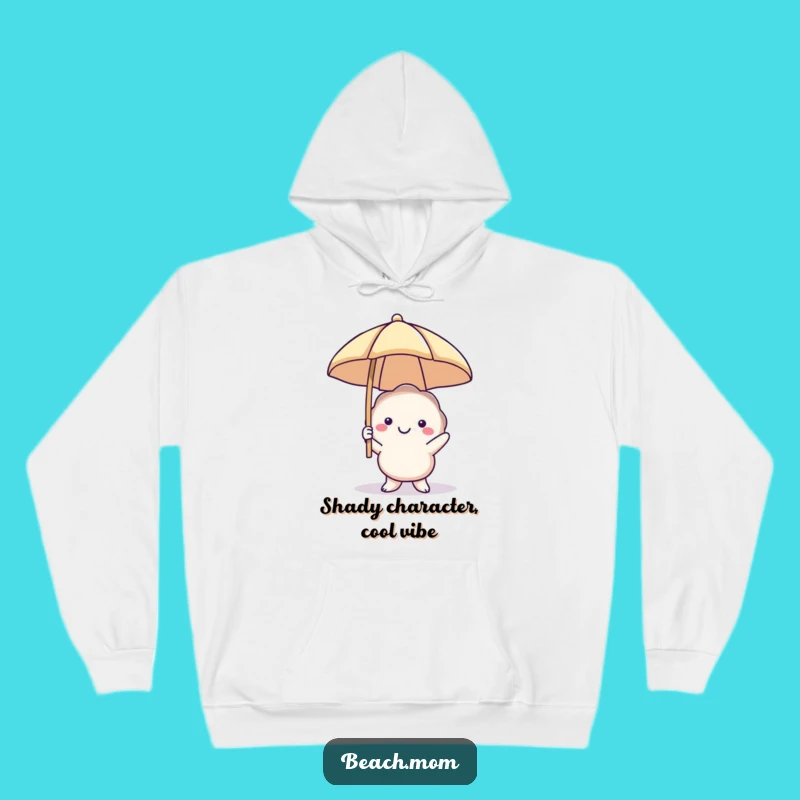 Cozy Funny Seashell Hoodie: Beach Umbrella Comfort, Perfect Gift for Sun Lovers