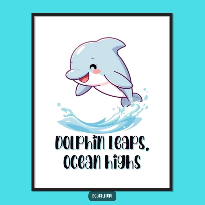 Free Printable Dolphin Art - Funny Downloadable Ocean Decor for Playful Spaces