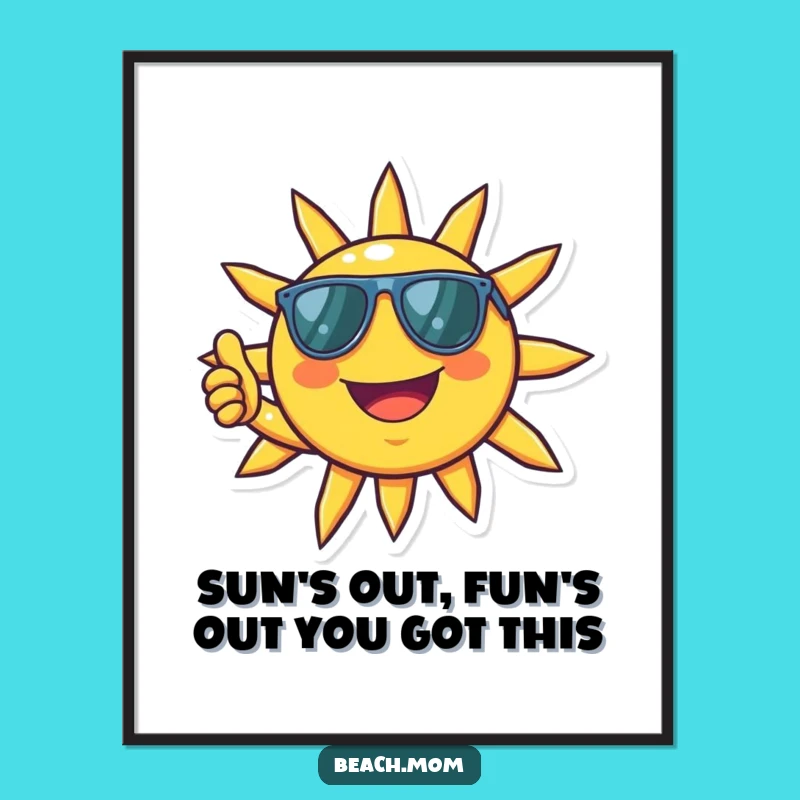 Free Printable Wall Art: Funny Cool Sun, Downloadable Sunny Decor!