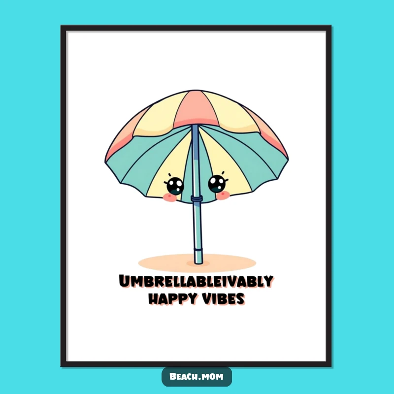 Quirky Umbrella Art Free Printable: Wiggling Eyes Downloadable Decor