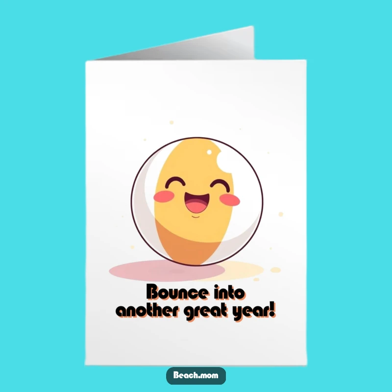 Free Printable Beach Ball Birthday Card: Joyful Bounce Greeting for Fun Times