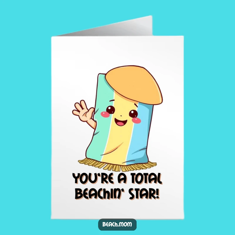 Free Printable Congrats Card: Happy Towel Smile Achievement Downloadable Gift