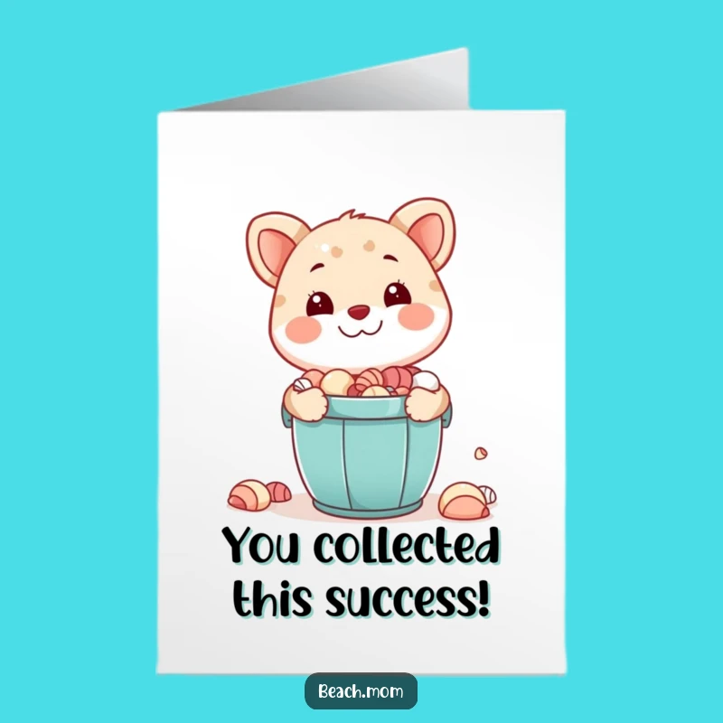 Free Printable Congratulations Card: Animal's Shell-ebration - Print at Home!