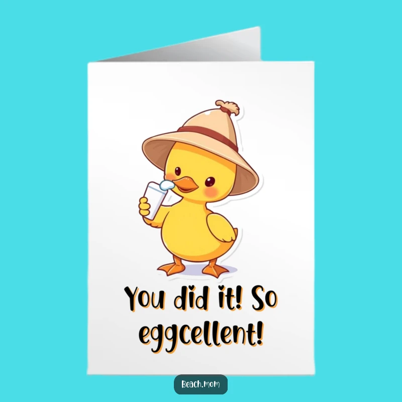 Hilarious Free Printable Congratulations Card: Duck Sunscreen Fun, Downloadable Celebration!
