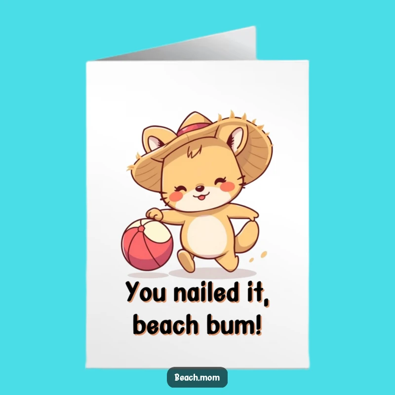 Free Printable Congratulations Card: Animal's Beach Victory Dance - Downloadable!
