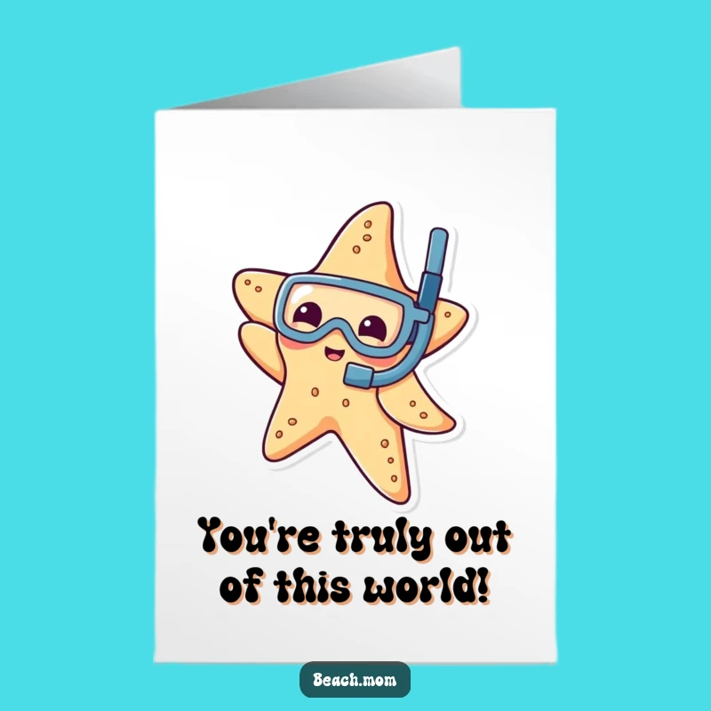 Free Printable Congrats Card: Starfish Snorkel Achievement Downloadable Gift