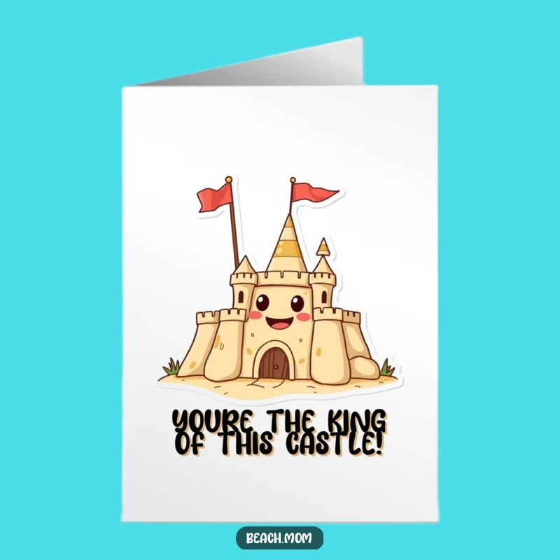 Free Printable Castle Congrats Card: Victory Flag, Funny Downloadable Gift