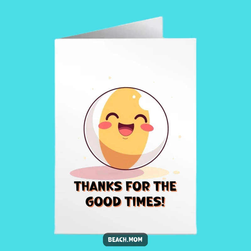 Free Printable Beach Ball Thank You Card: Bouncy Gratitude for Your Kindness