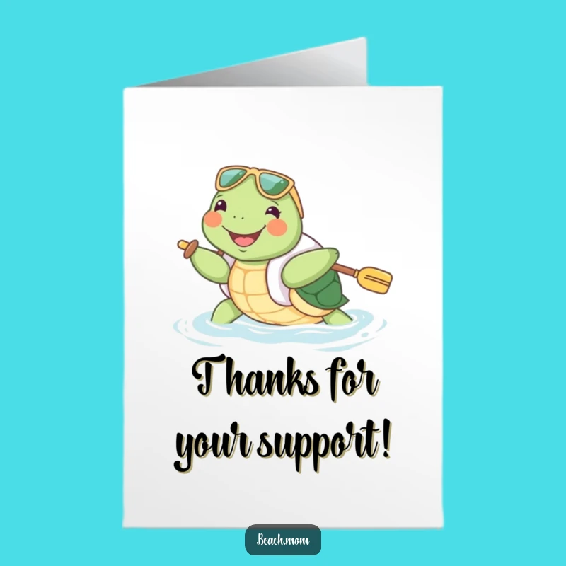 Free Printable Turtle Thank You Card: Floatie Fun for Your Appreciation
