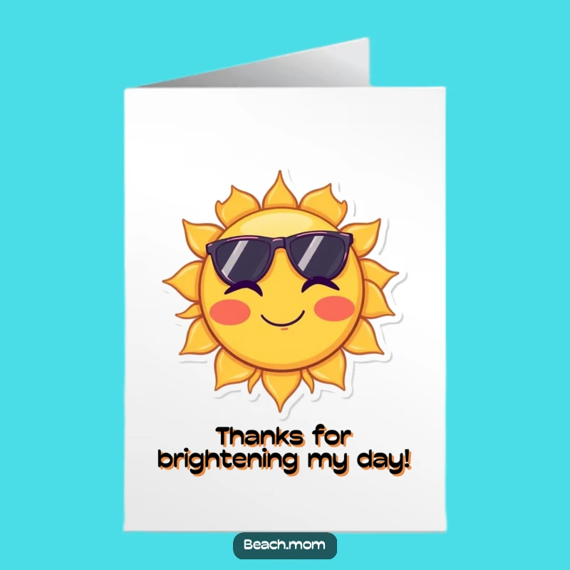 Free Printable Sunny Thank You Card: Warmest Thanks, Funny Downloadable Gift