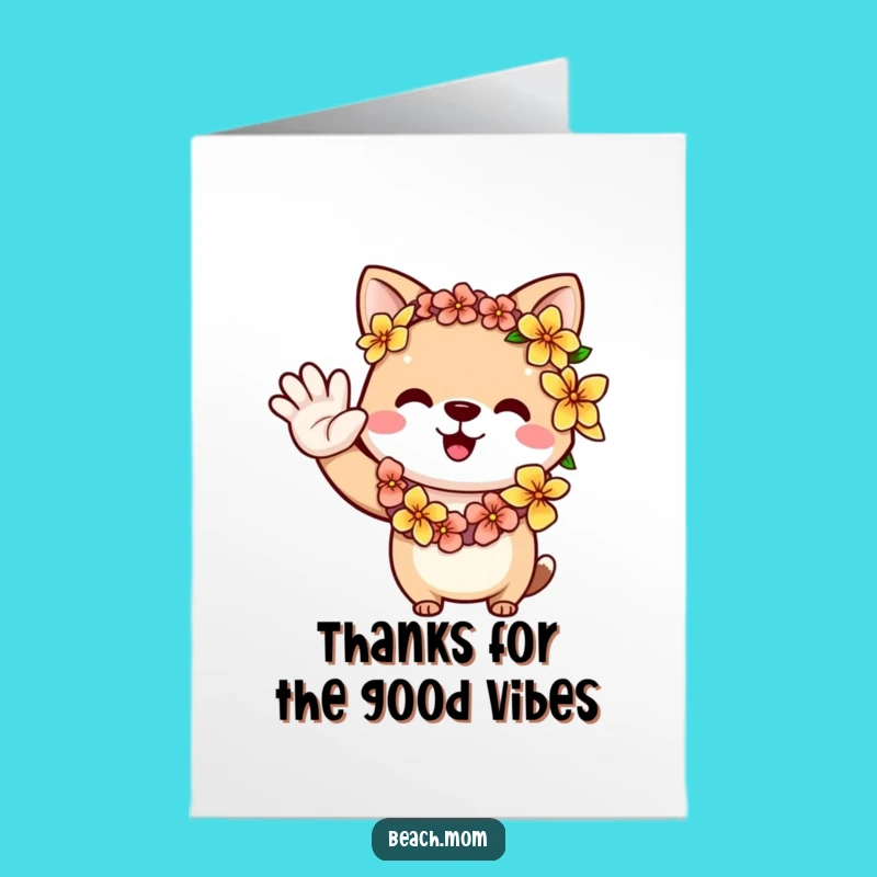Free Printable Thank You Card: Aloha Thanks Animal, Funny Downloadable Gift for Gratitude!