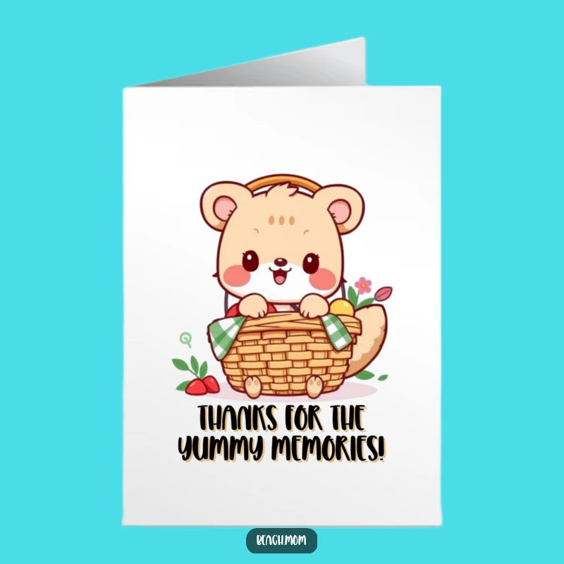 Free Printable Thank You Card: Animal's Thoughtful Picnic Prep - Downloadable!