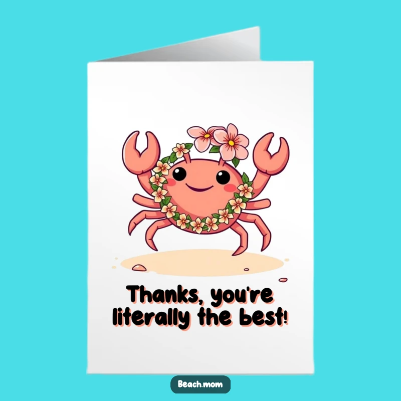 Mahalo! Free Printable Thank You Card: Dancing Crab Lei, Island Thanks Downloadable!