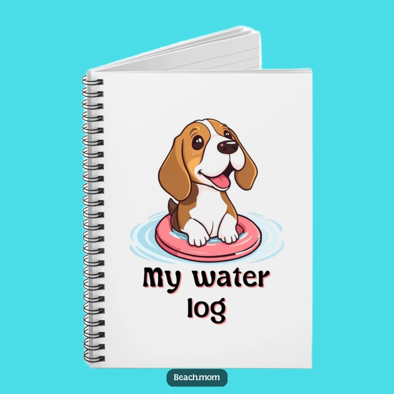 Funny Basset Hound Floaties Notebook - Jot Down Paddling Ideas Gift