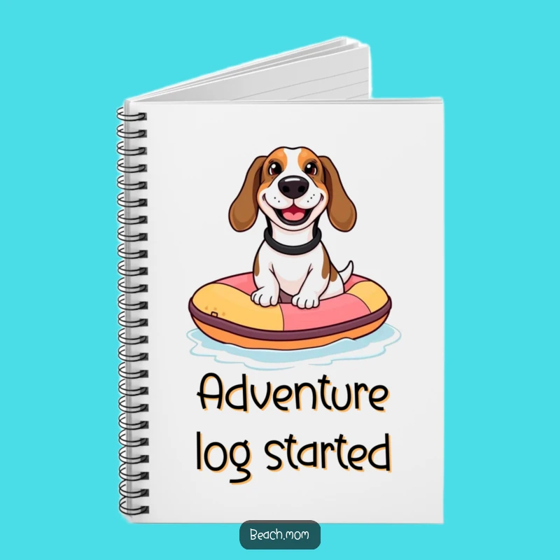 Funny Basset Hound Raft Notebook: Cute Dog Journal for Water Adventures