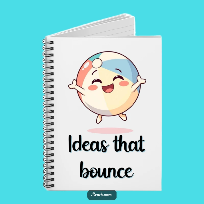 Funny Beach Ball Notebook: Joyful Bouncing Character Journal, Gift