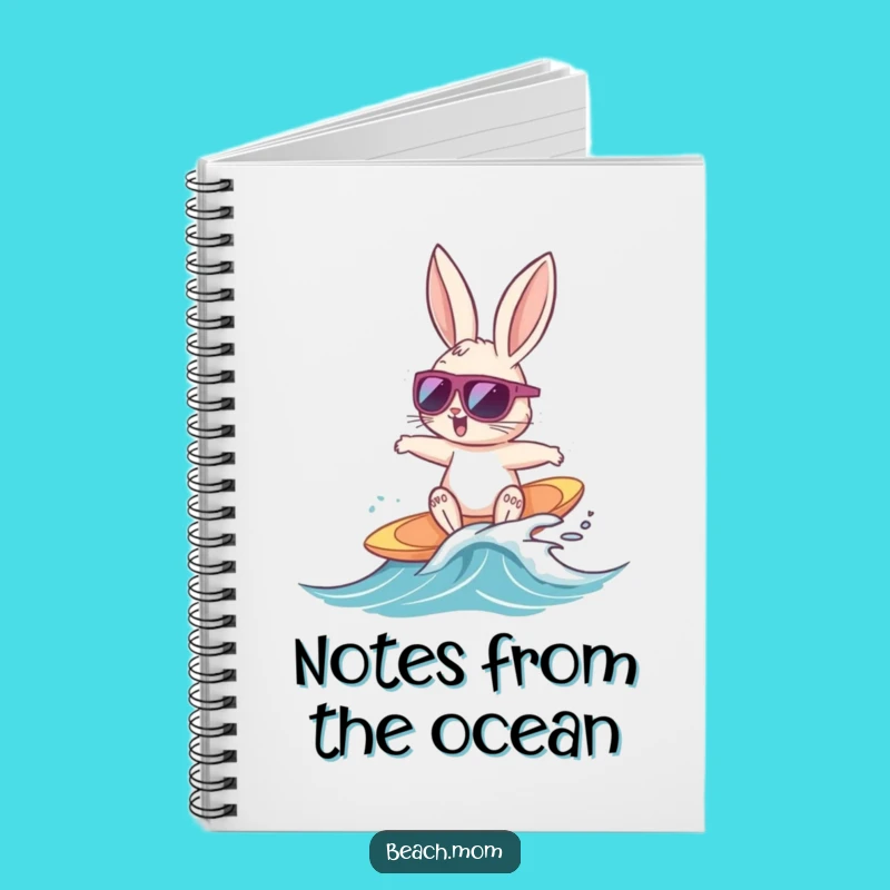 Funny Bunny Surfer Notebook: Jot Down Radical Ideas