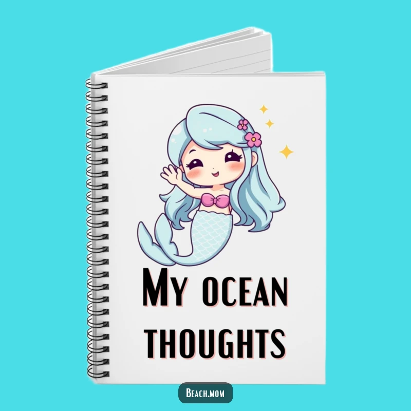 Funny Kawaii Mermaid Notebook - Cute Cartoon Journal for Magical Thoughts