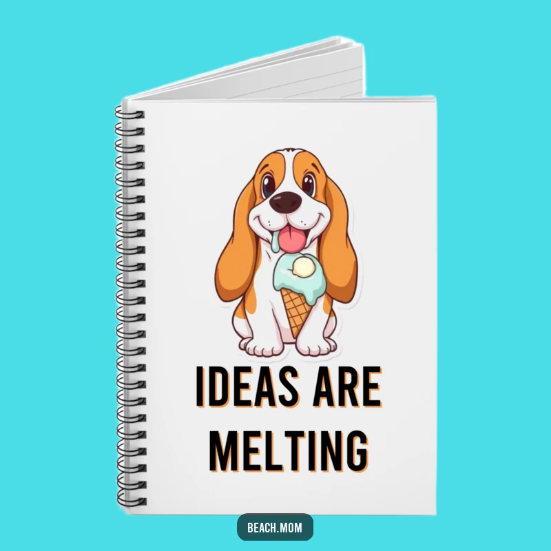 Funny Basset Hound Ice Cream Notebook: Sweet & Hilarious Journal Gift