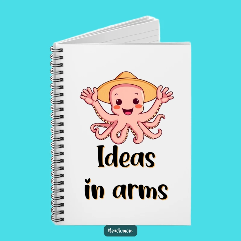 Funny Octopus Sun Hat Notebook: Journal Your Joyful Ideas with Many Arms