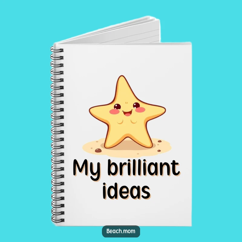 Funny Starfish Cartwheel Notebook: Energetic Beach Character Funny Journal