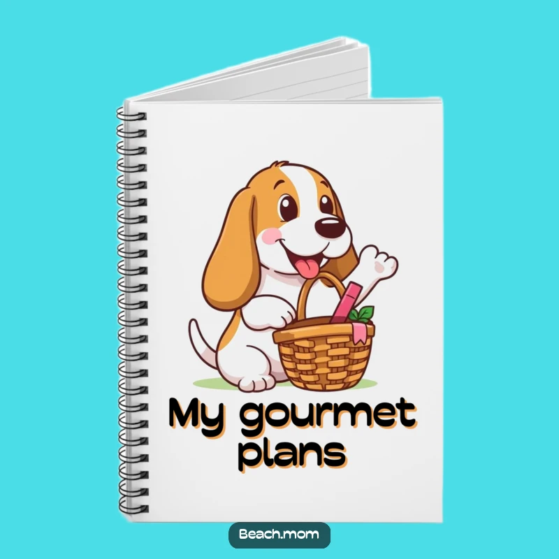 Funny Basset Hound Picnic Notebook: Happy Outdoor Journal Gift