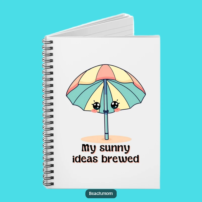 Funny Beach Umbrella Wiggle Notebook - Journal Eyes Diary Gift