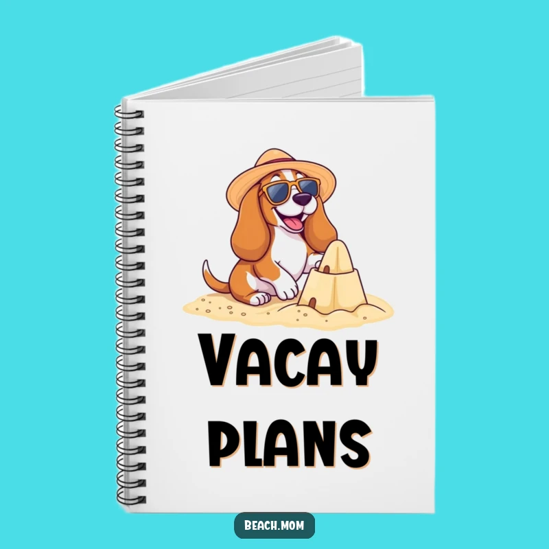 Funny Basset Hound Beach Notebook: Jot Down Summer Plans with Joy