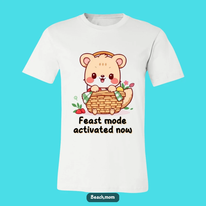 Funny Picnic Packing Animal T-Shirt, Excited Character, Perfect Outdoor Gear Gift