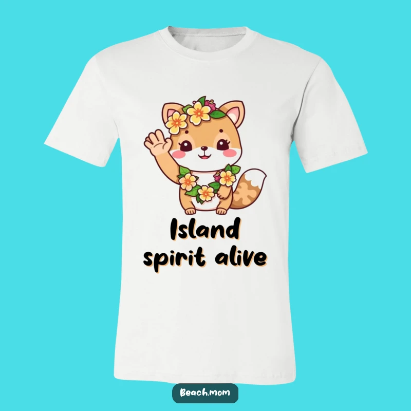 Funny Aloha Animal T-Shirt, Flower Lei Character, Perfect Tropical Vacation Gift